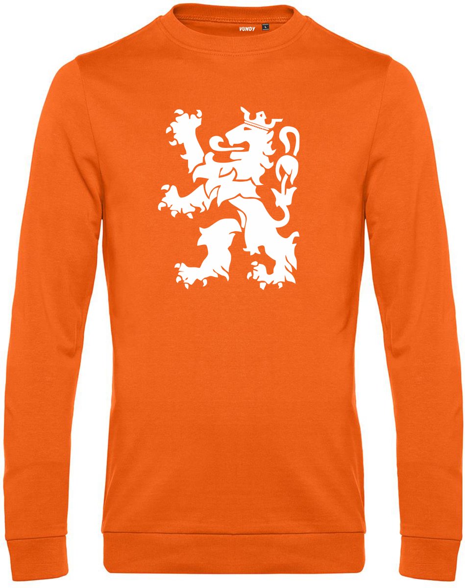 Sweater Holland Leeuw Groot Wit | Oranje Shirt | Koningsdag Kleding | Oranje | maat 3XL